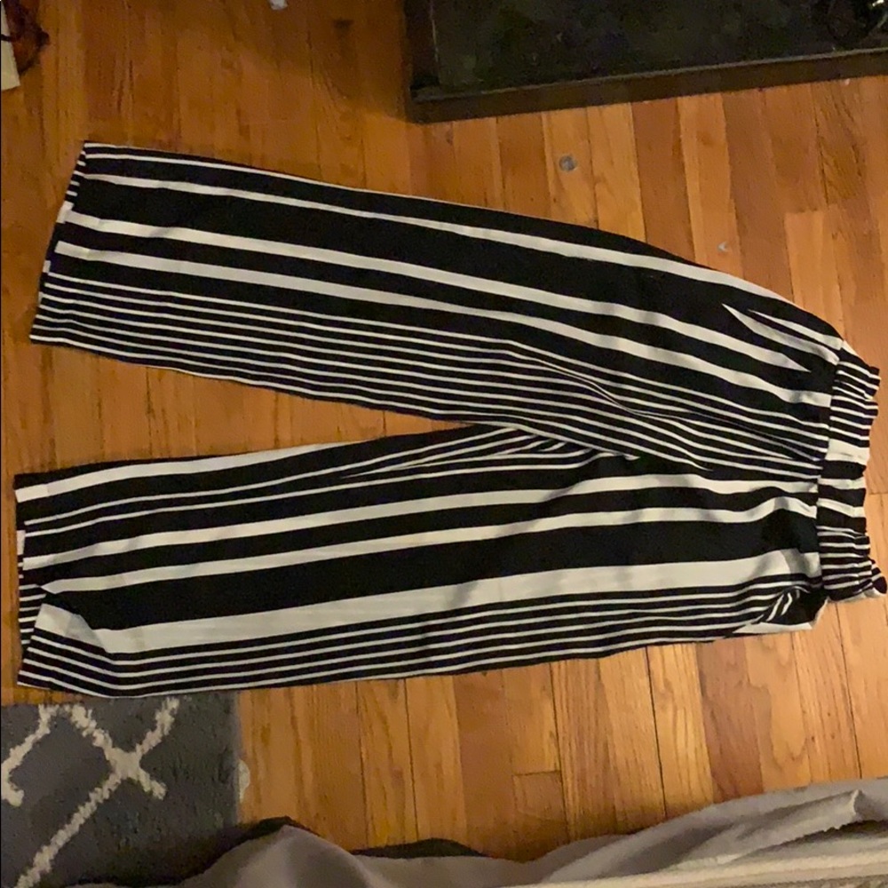 Black and white palazzo pants